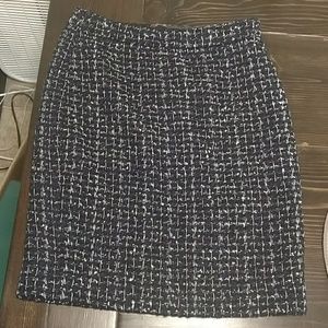 J crew tweed skirt with silver details!